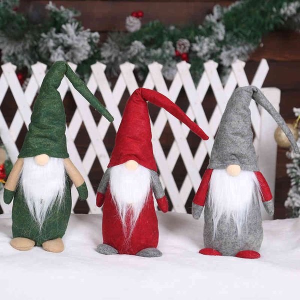 

christmas new decorations faceless santa doll window ornaments claus