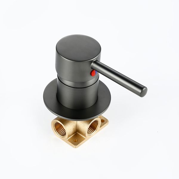 

bathroom shower sets black gold chrome round solid brass concealed bifunctional vae mixer water tap faucets 26bl