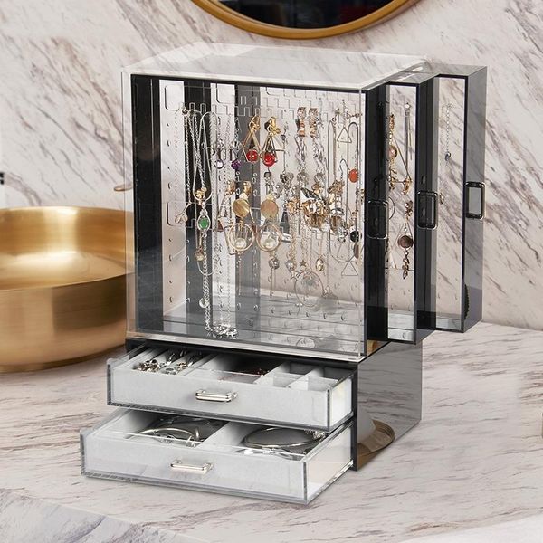 

bathroom storage & organization acrylic cosmetic box transparent drawer dresser rack deskeuropean jewelry