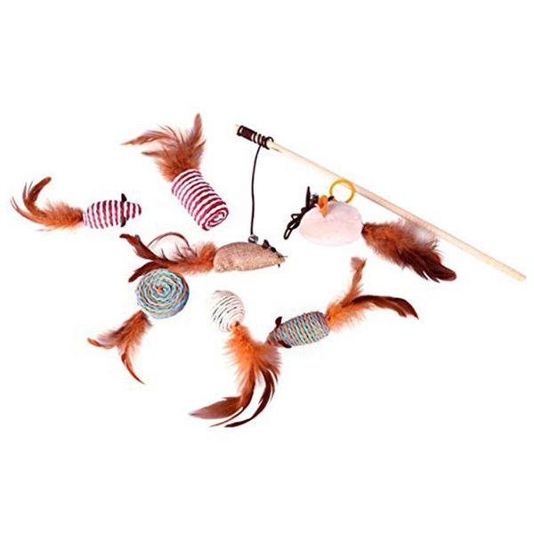 

cat toys for cats funny stick set 7 styles interactive box packaging products