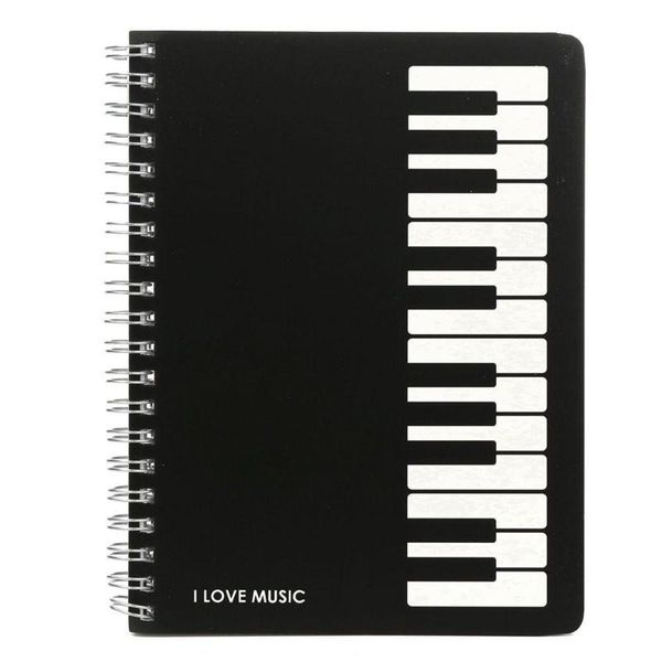 

notepads 1 pcs piano keyboard note book classic creative modern design memo spiral coil bound music sketchbook, Purple;pink