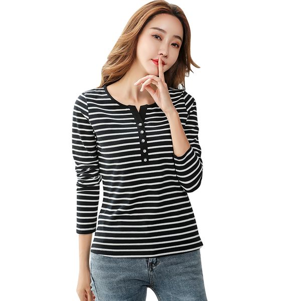 

women's sweaters female t-shirt gkfnmt plus size 5xl, korean shirt, long sleeve, cotton, feminine, autumn clothes, 5jup, White;black