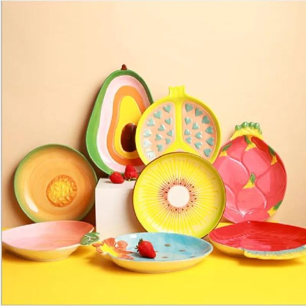 

dishes & plates ceramic fruit shaped creative salad plate dish sauce dessert bowl children meal tray household snack japanese style