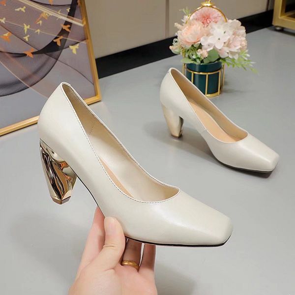 

luxury designer dress cds shoes mid-high heels classic letters leather chain diior shoes women party wedding festival ad, Black