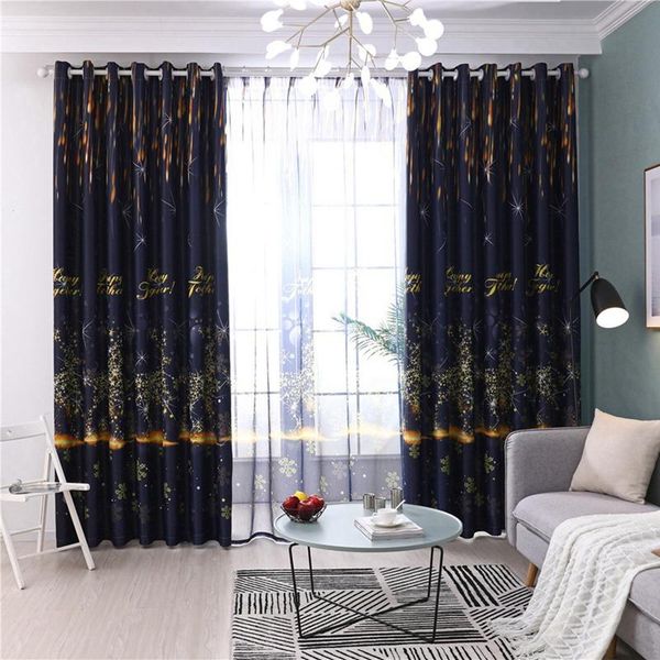 

curtain & drapes hooks starlight deer printing high shading for living room bedroom curtains