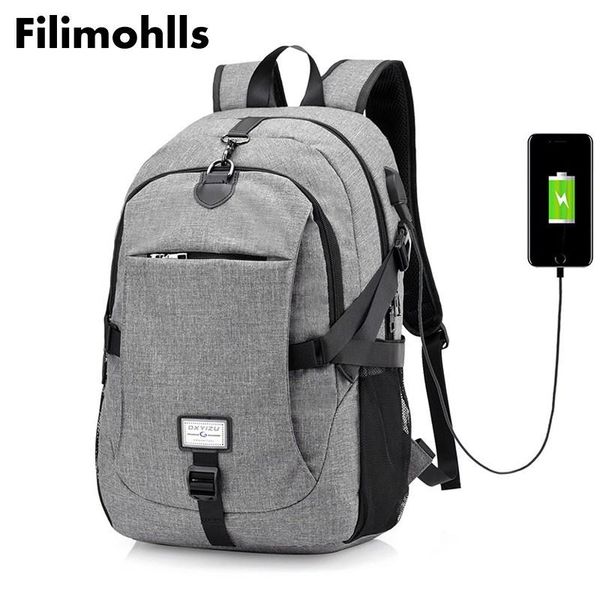

backpack luxury oxford male design anti-theft with usb charging waterproof travel multifunctional f-383