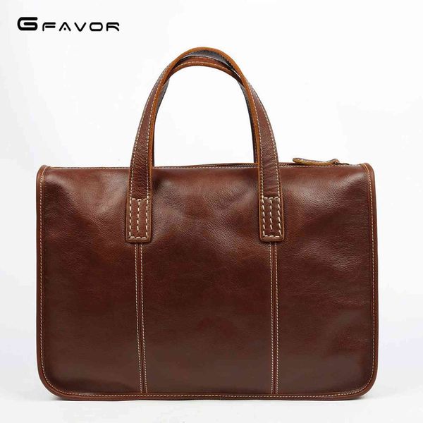 

men's bag leather hand business briefcase leisure messenger