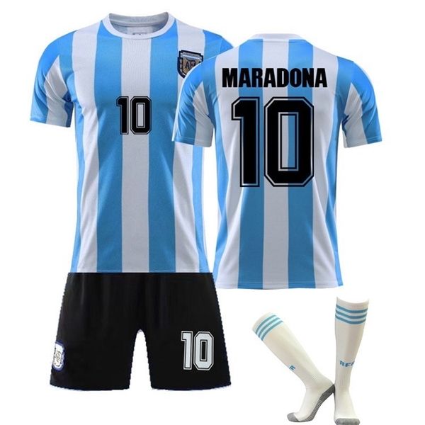 

maradona commemorative football shirt argentina no.10 messi, Black;white
