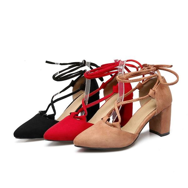 

dress shoes 25-62 plus size gladiator high heels women pumps heel suede natural, Black