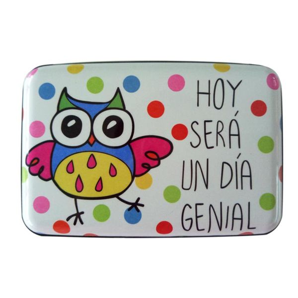 

card holders expandable aluminum alloy waterproof blocking portable cute fan shaped business protetion case, Brown;gray