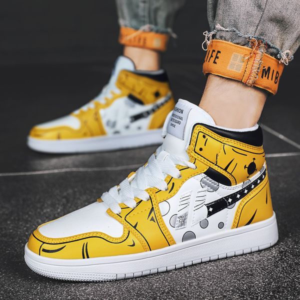 

2020 new autumn korean fashion versatile basketball trend leisure sports high board shoes men's aj dxax