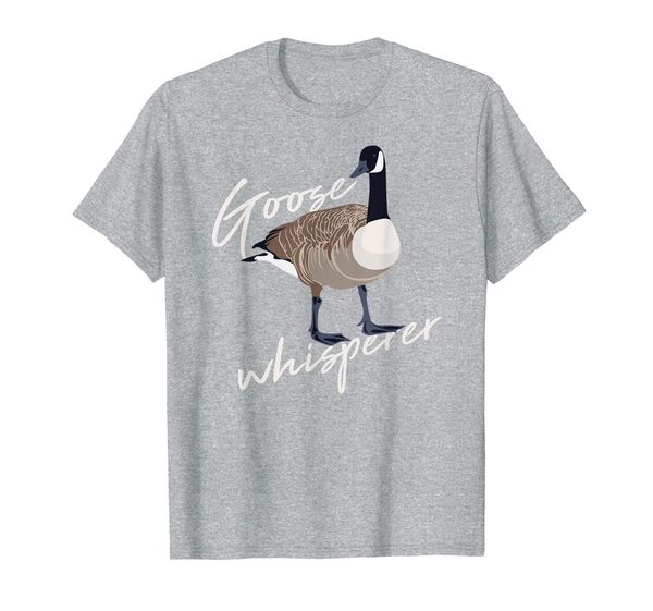 

canadian goose whisperer funny cute bird hunter gift animal t-shirt, White;black