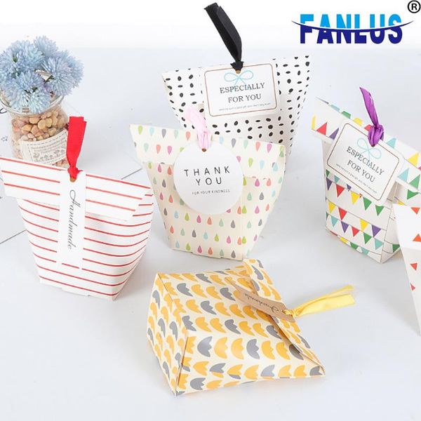 

gift wrap 10pcs/20pcs rainbow paperboard candy box wedding packaging boxes birthday party favors baby shower kids decorations