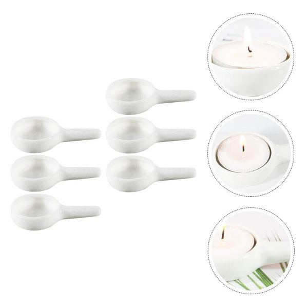

candle holders 6pcs ceramic holder storage tary delicate aroma with handle
