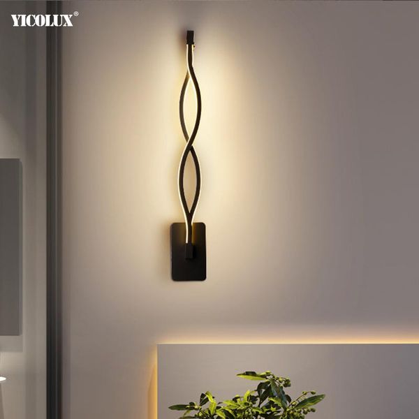

wall lamp modern led 16w lamps living bed room bedside sconce black white light aisle lighting decoration fixture luminaria wandlamp
