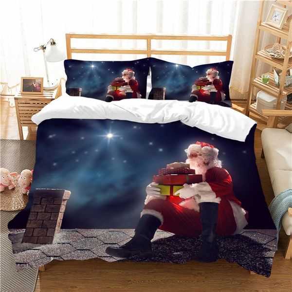 

bedding sets 3d set christmas duvet cover santa claus printed comforter king  size for kids child festival gift decor
