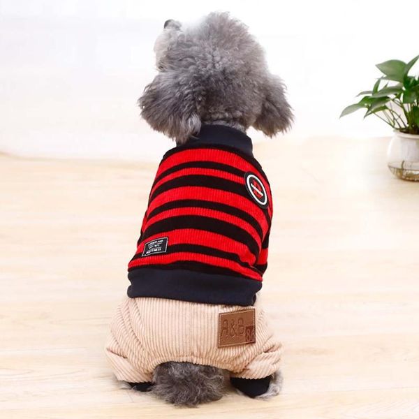 

cartoon dog winter clothes warm christmas sweater for small dogs pet clothing coat puppy knitting crochet cloth jersey perro apparel