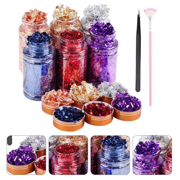 

nail glitter 1set foil sticker art stickers tips wraps decors, Silver;gold