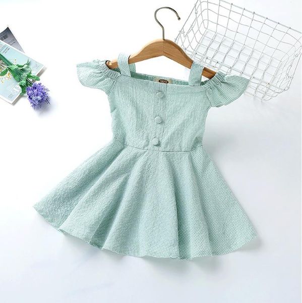 

girl's dresses summer cute pink green ball gown girls kid girl party dress sleeveless off shoulder ruffled tutu bubble 2-6 years, Red;yellow