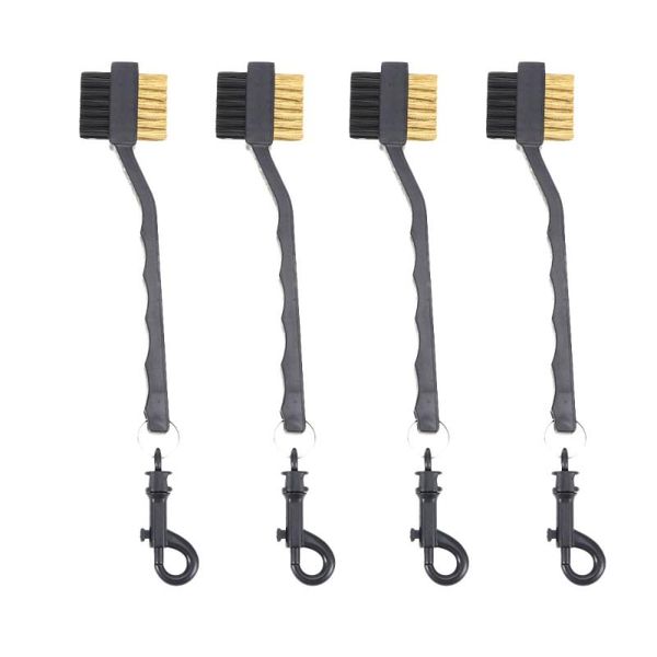 

double side cleaning brush bristle club groove cleaner tool golf training aids