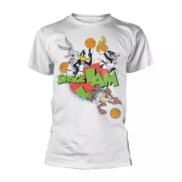 

space jam official group white t-shirt men unisex, White;black