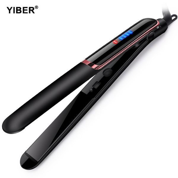

professional hair straightener curler negative ion hair flat iron lcd mch heating fast roll straight curling iron corrugation