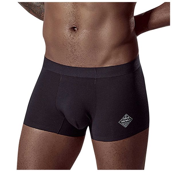 

underpants men underwear boxer shorts seamless modal design soft male men's homme comfortable and breathable boxers 529, Black;white