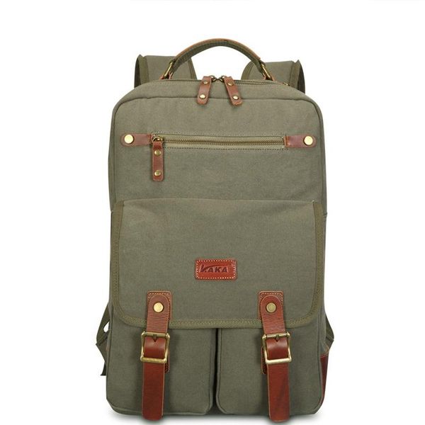 

backpack lapmen women, college school computer bag cotton durable fits upto 15.6 inch notebook vintage bookbag
