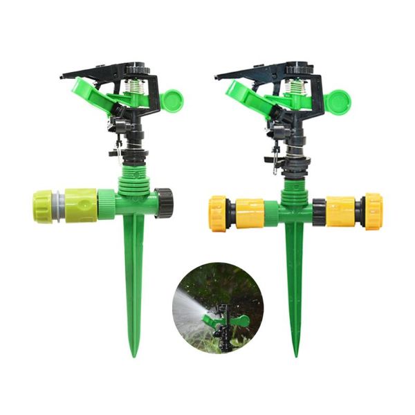 

irrigation adjustable rotating water nozzle with support 360 degrees farm sprinkler1/2 3/4 inch thread connector 1 pc watering equipments