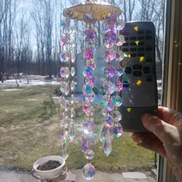 

decorative objects & figurines colorful crystal wind chimes perfect addition to your garden patio lawn gift for family and friends