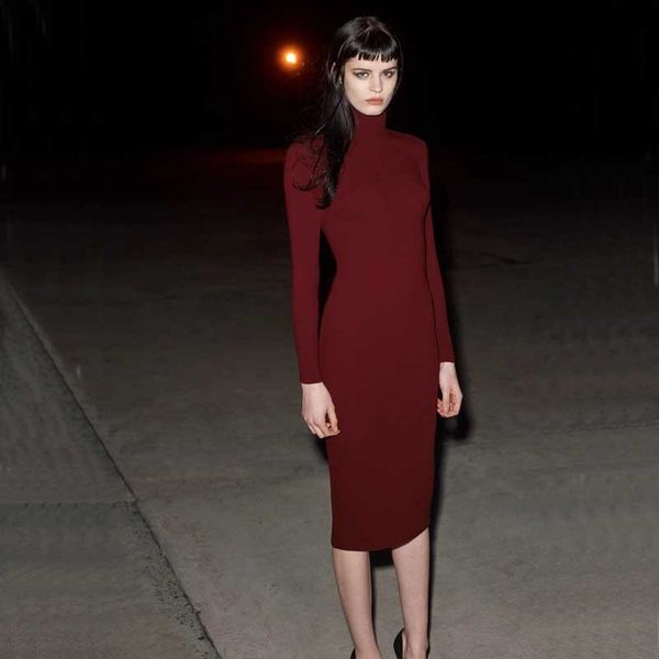 

arch and winter attacked red wine from the women's manga, celebrity cocktail party dress bandage, Black;gray
