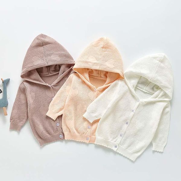 

jackets summer toddler baby boy ice silk cardigan thin long sleeve coat kid girl cotton solid children's hooded sun protection shirt, Blue;gray