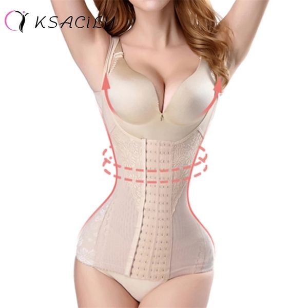 

waist trainer corset slimming belt modeling strap body shaper shapewear slim shaper slimming corset slimming underwear vests 210810, Black;white