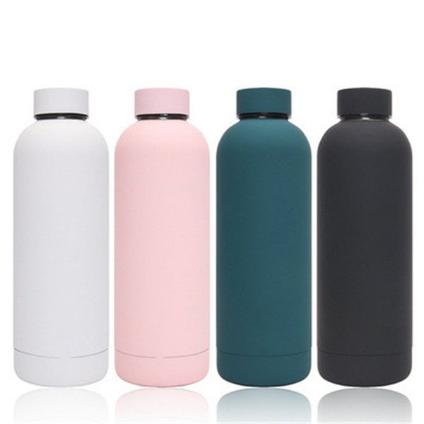 

water bottle l-73 sports with yoga fitness cup frosted stainless steel outdoor insulation solid color portable