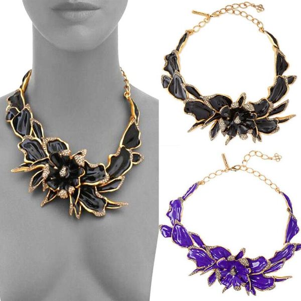 

earrings & necklace csxjd design vintage personality exaggerated sense of drip glaze temperament heavy industry dress banquet party, Silver