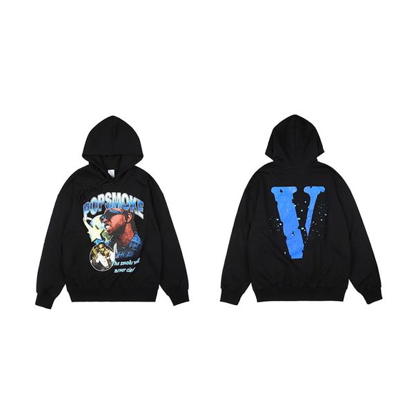 

long 2021 brand v hoodie travis scott co branded sweater big figure printed cotton terry loose couple, Black