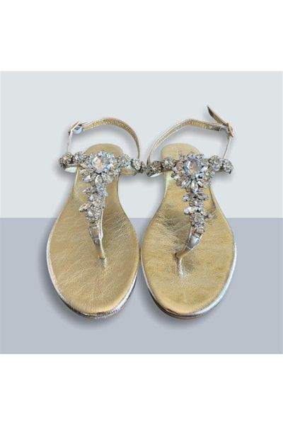 

sandals genuine leather stone, Black