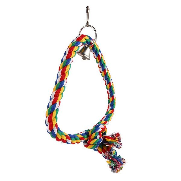 

other bird supplies parrot triangle ring rope stand swing chewing toy cage decoration accessory simple 2021 toys