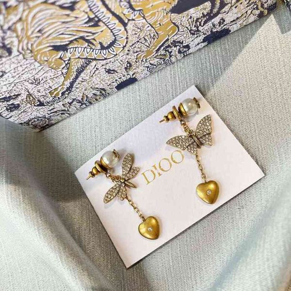 

designer jewelry earrings 2021 new bee butterfly asymmetric earrings 0kxq, Black