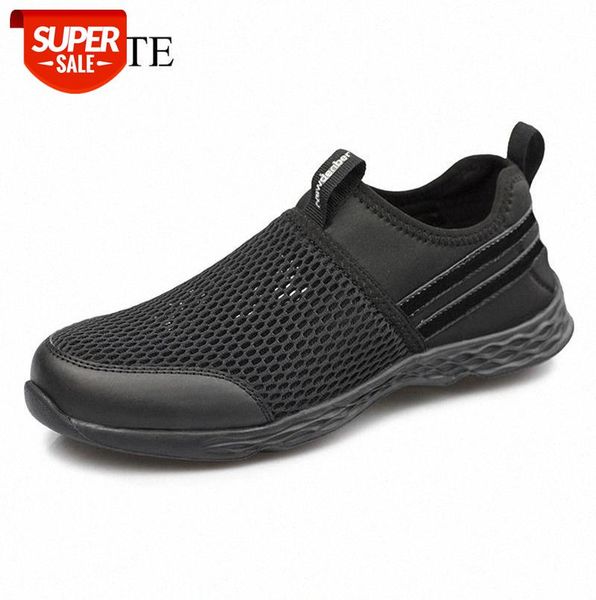 

summer men casual shoes fashion slip-on loafers outdoor breathable mesh leaking man shoes big size 40-50 chaussures homme tÃªnis #lf2c
