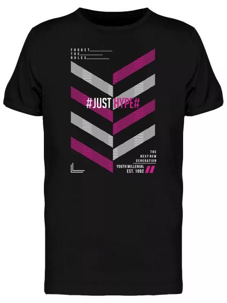 

Forget The Rules Typography Men's Tee -Image by Shutterstock, White;black