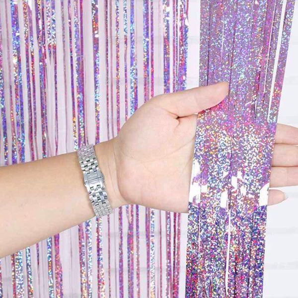 

party decoration bachelorette backdrop curtains gold tinsel balloons stand foil curtain birthday wedding anniversary decor
