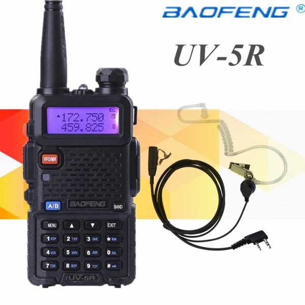 

walkie talkie baofeng uv-5r dual band vhf/uhf136-174mhz & 400-520 mhz radio em dois sentidos handheld uv5r
