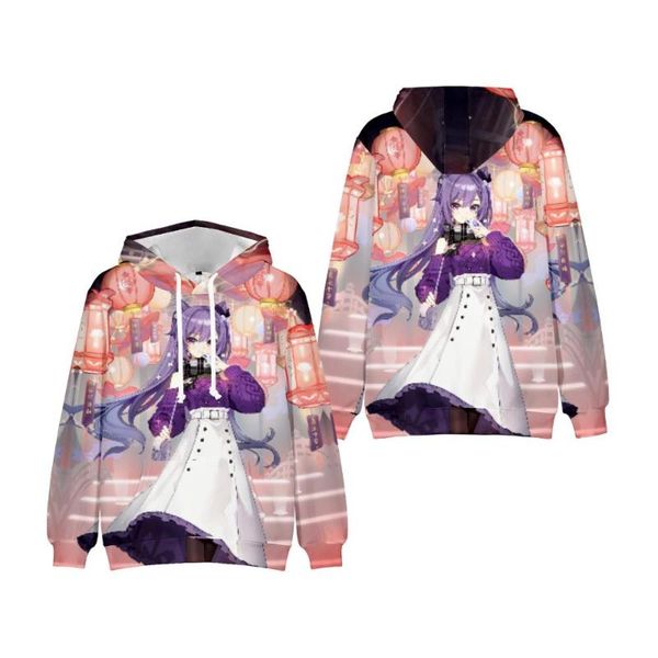 

men's hoodies & sweatshirts genshin impact 3d men women streetwear sport hip hop hooded sweatshirt men-clothes tracksuit, Black