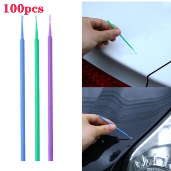 

car sponge 100 paintbrush color pencil disposable q-tip repair tools caraccessories