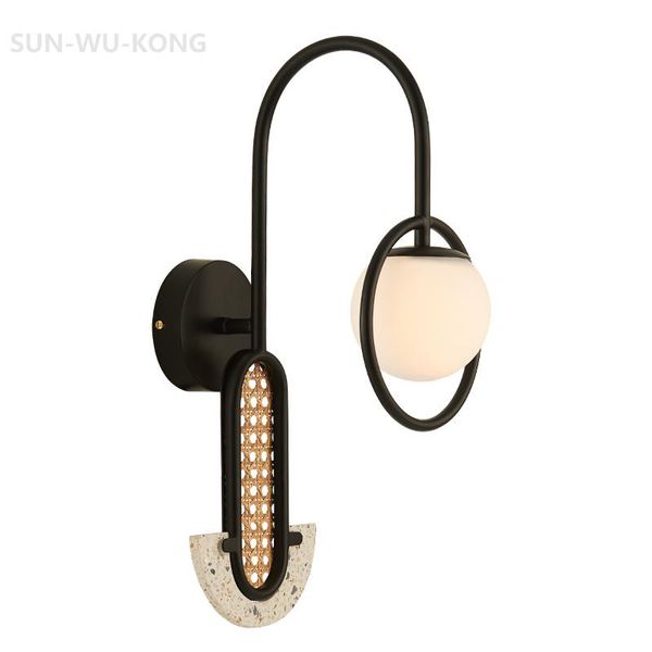 

nordic led gold wall lamp bedroom bedside living room modeling light creative aisle sconce deco lighting fixtures