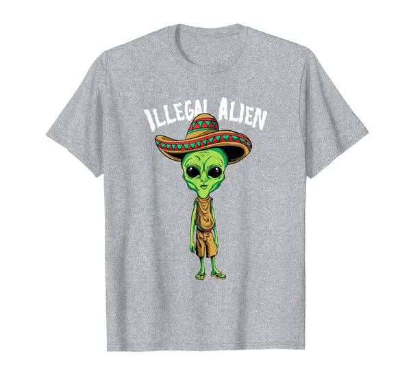 

funny mexico spanish ufo illegal alien t-shirt, White;black