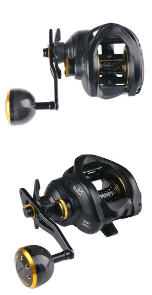 Carbon Shell Baitcasting Rate Высокая скорость 7.1: 1 Двойная тормозная система 16 кг Солетная вода Карп Рыбалка Перетаскивание