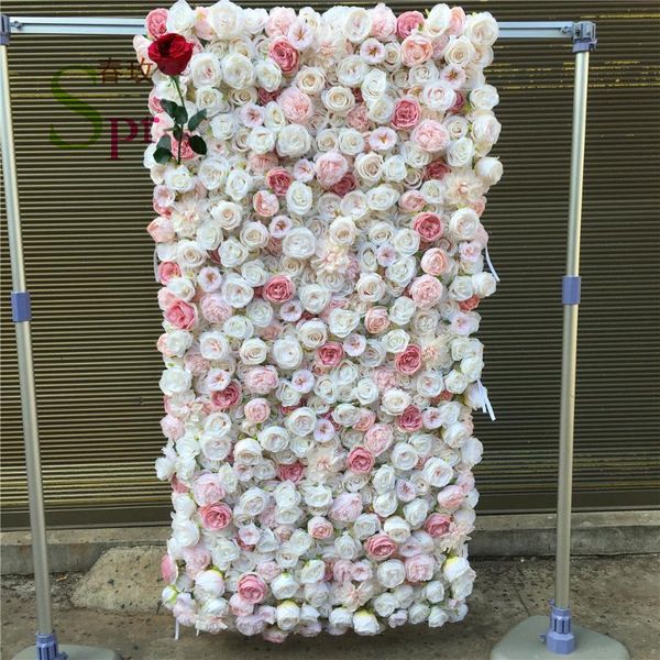 

spr custom 3d pink flowerwall wedding artificial silk rose flower wall panel backdrop flowers decorative for & wreaths