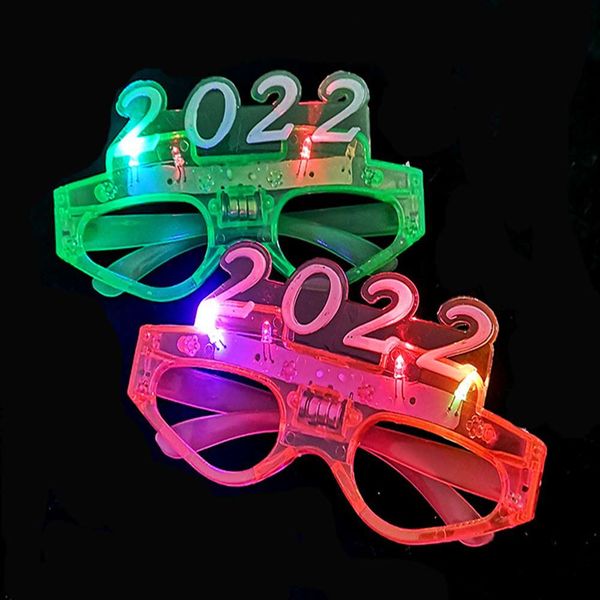 

christmas toy 2022 luminous glasses four lights new year led flash party supplies